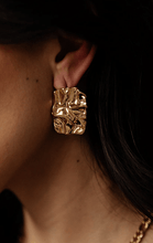 Load image into Gallery viewer, Molten Architectural Retro Button Earrings, Earring - Kirk and VessHoopLa Style
