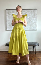Load image into Gallery viewer, Moss Green Ruched Midi Dress - Kirk and VessMoon River
