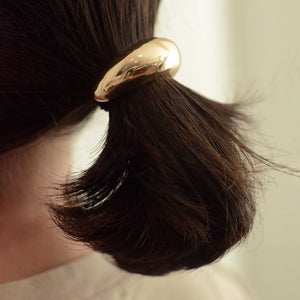 Narrow Metal Cuff Hair Tie | Gold - Kirk and Vessnar'sha