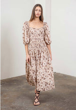 Load image into Gallery viewer, Neutral Flowers Midi Dress - Kirk and VessMoon River
