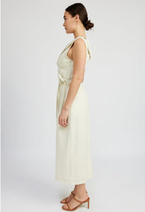 Off White Denim Midi Dress - Kirk and VessEn Saison