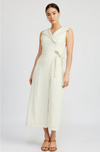 Off White Denim Midi Dress - Kirk and VessEn Saison