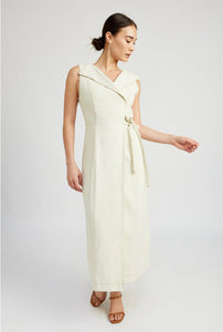 Off White Denim Midi Dress - Kirk and VessEn Saison