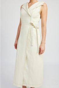 Off White Denim Midi Dress - Kirk and VessEn Saison