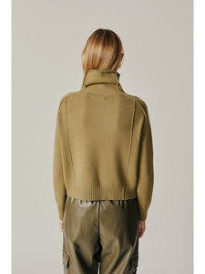 Olive Raw Seam Sweater - Kirk and VessDeluc