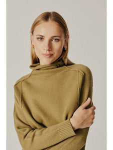 Olive Raw Seam Sweater - Kirk and VessDeluc