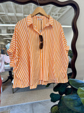 Load image into Gallery viewer, Orange Striped Swing Top - Kirk and VessUnder $100
