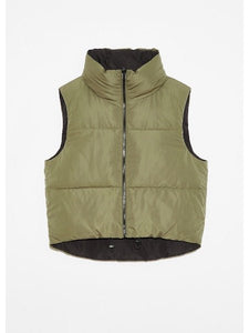 Reversible Olive/Black Puffer Vest - Kirk and VessDeluc