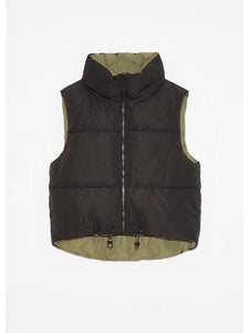 Reversible Olive/Black Puffer Vest - Kirk and VessDeluc