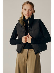 Reversible Olive/Black Puffer Vest - Kirk and VessDeluc