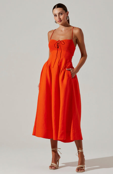 Sarai Dress - Orange - Kirk and VessASTR THE LABEL