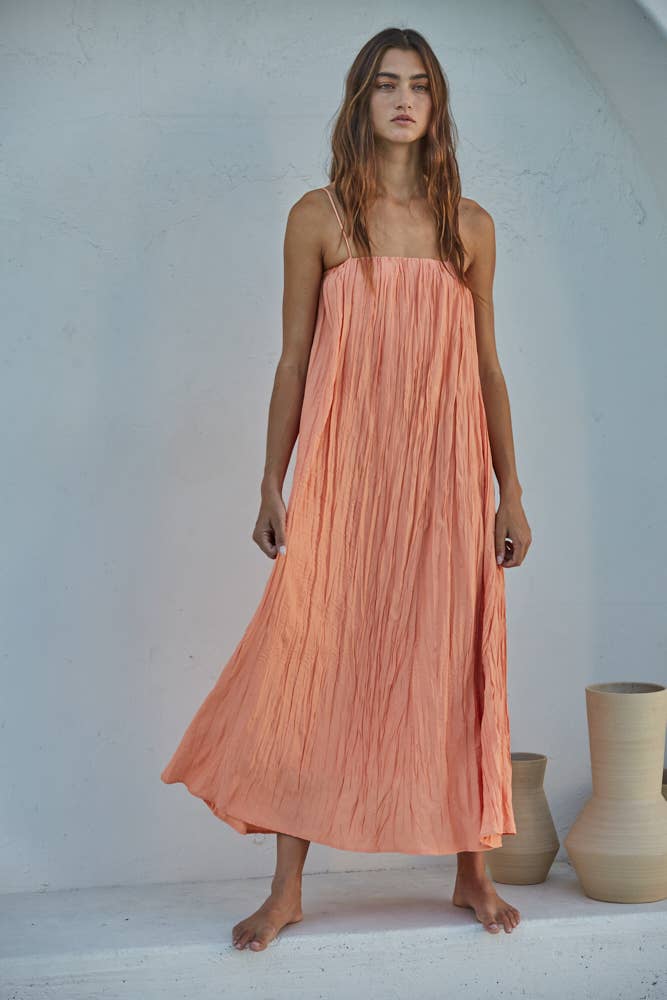 Tube Neck Spaghetti Strap Maxi Dress - Kirk and VessBy Together