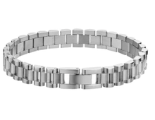 Load image into Gallery viewer,  Watch Band Link Bracelet, Bangle.  Steel Rol - X - Kirk and VessHoopLa Style
