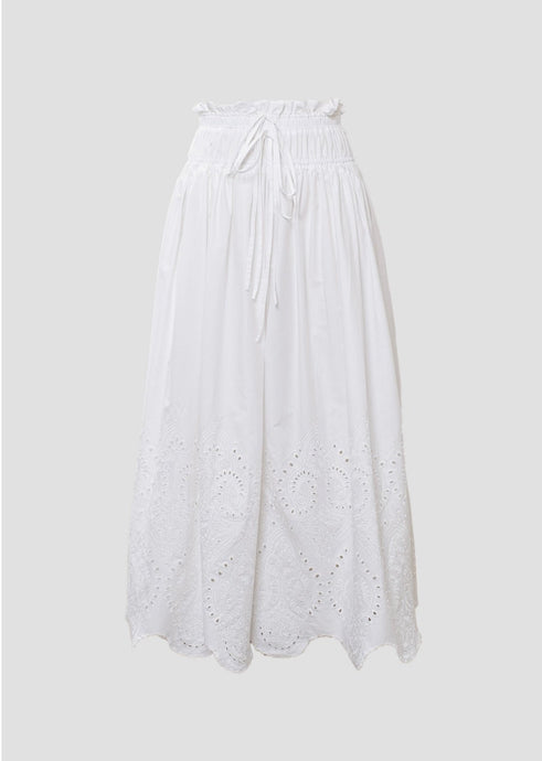 White Eyelet Skirt - Kirk and VessMoon River