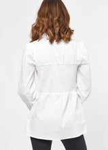 Load image into Gallery viewer, White Jenny Smocked Poplin Blouse - Kirk and VessGreylin
