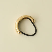 Load image into Gallery viewer, Wide Metal Cuff Hair Tie | Gold - Kirk and Vessnar&#39;sha
