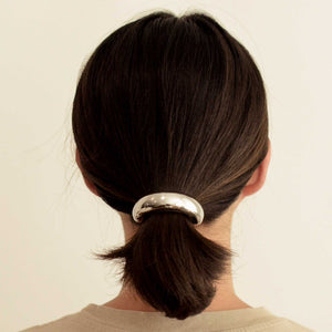 Wide Metal Cuff Hair Tie | Silver - Kirk and Vessnar'sha