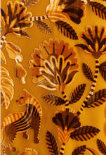 Load image into Gallery viewer, Farm Rio Golden Yellow Velvet One Shoulder Fringe Dress
