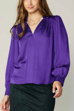 Load image into Gallery viewer, Royal Purple Satin Blouse
