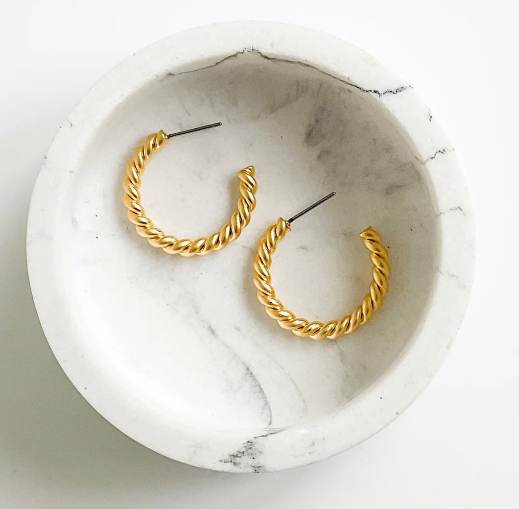 Small Braided Gold Hoop