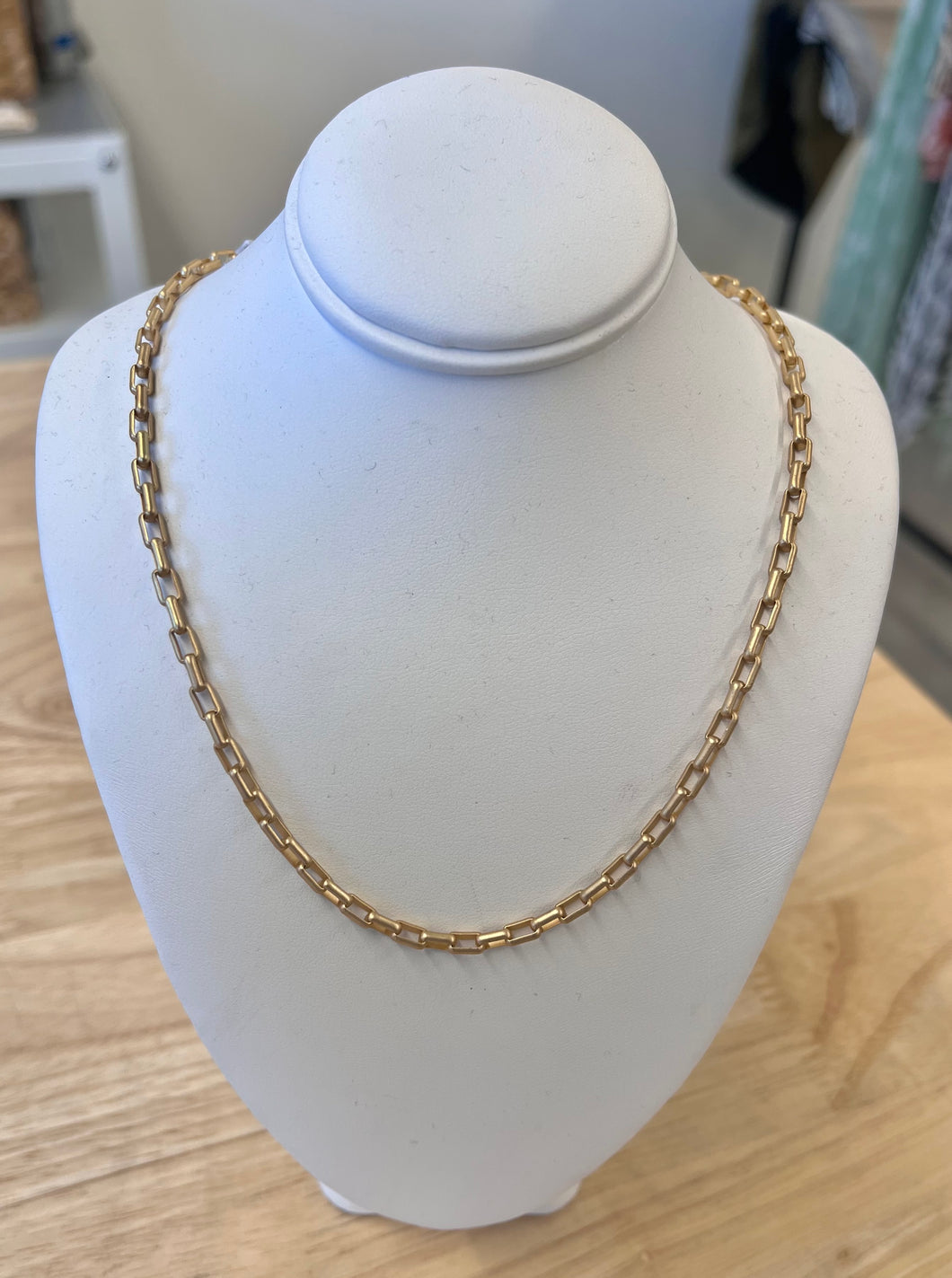 Mini Rolo Layering Chain Necklace in Matte Gold